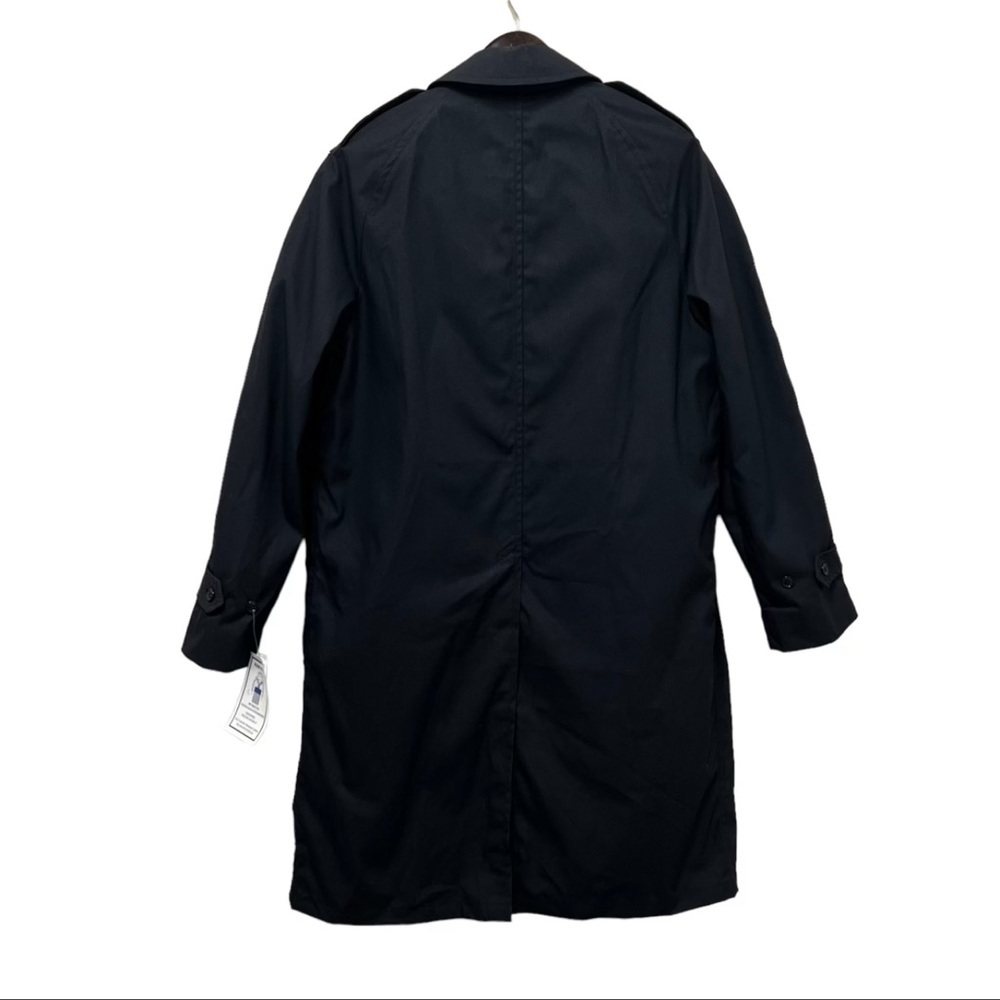 NWT Department of Defense Trench Coat Size 38R Zip Out Liner Black Army - Picture 3 of 15